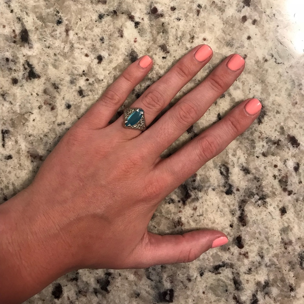 Blue stone ring